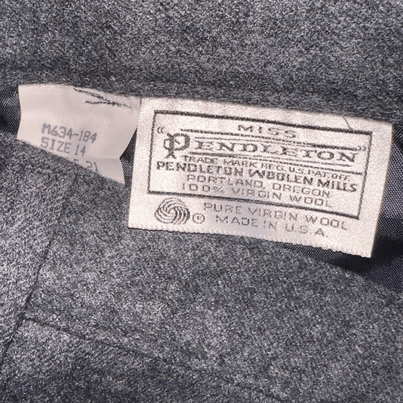 Vintage Miss Pendleton Gray Wool Skirt Womens size 14 - Picture 5 of 5